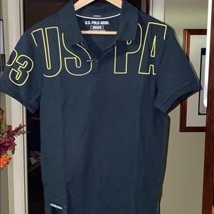 Polo Assn. black yellow lettering